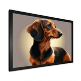 Brown And Black Dachshund - Brown Dog Daschund Wall Art