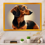Brown And Black Dachshund - Brown Dog Daschund Wall Art