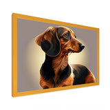 Brown And Black Dachshund - Brown Dog Daschund Wall Art