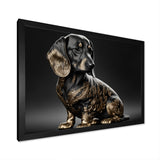Royal Daschund Portrait - Black Dog Daschund Wall Art