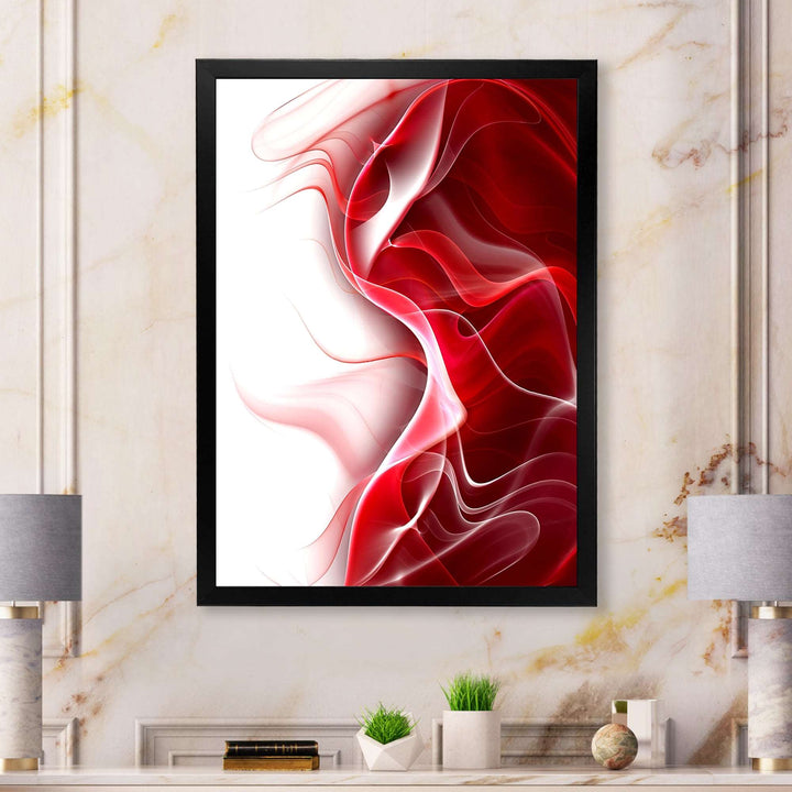 3D Fractal Abstract Design Framed Print Vibrant Black - 1.5" Width