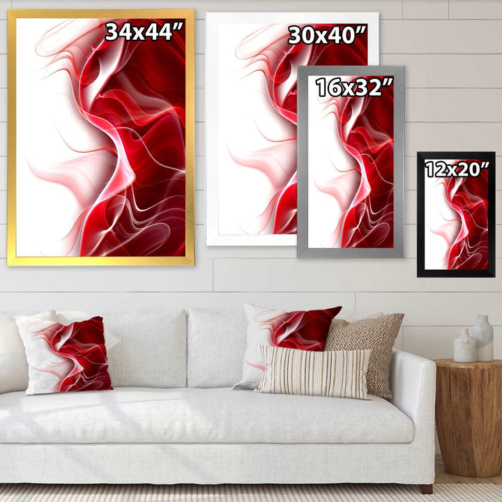 3D Fractal Abstract Design Framed Print Matte White - 1.5" Width