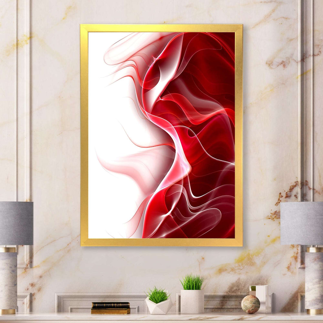 3D Fractal Abstract Design Framed Print Vibrant Gold - 1.5" Width