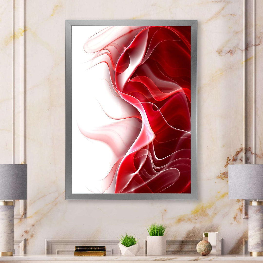 3D Fractal Abstract Design Framed Print Matte White - 1.5" Width
