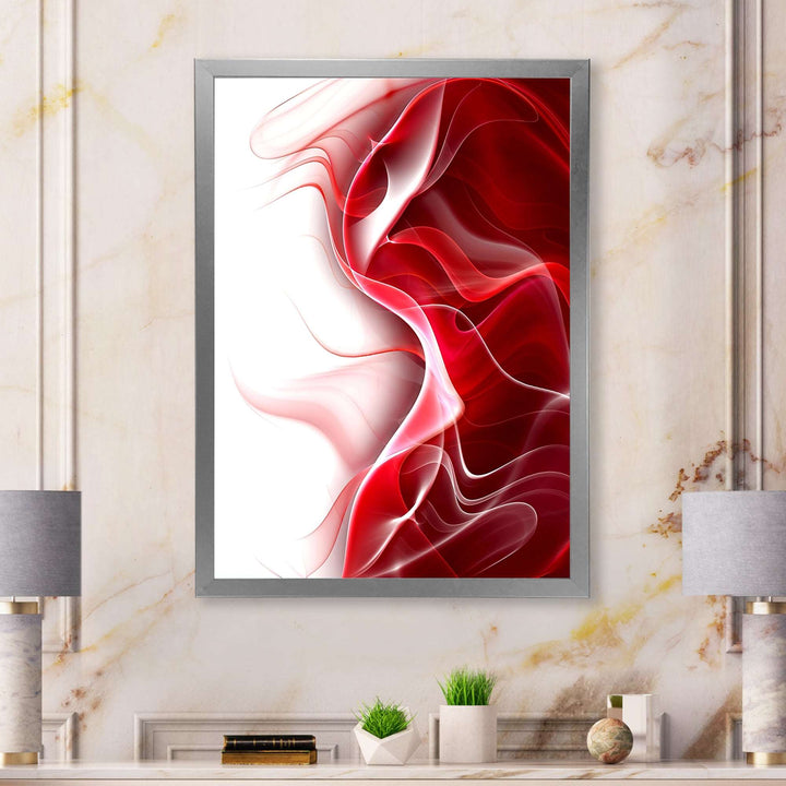 3D Fractal Abstract Design Framed Print Matte White - 1.5" Width