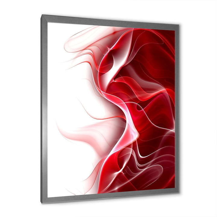 3D Fractal Abstract Design Framed Print Matte White - 1.5" Width