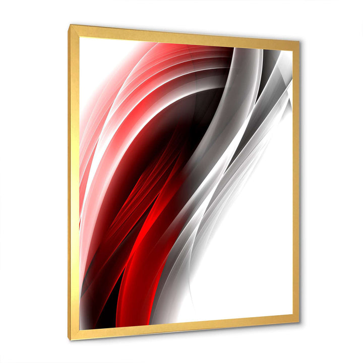 3D Pink Silver Vertical Lines Framed Print Vibrant Gold - 1.5" Width