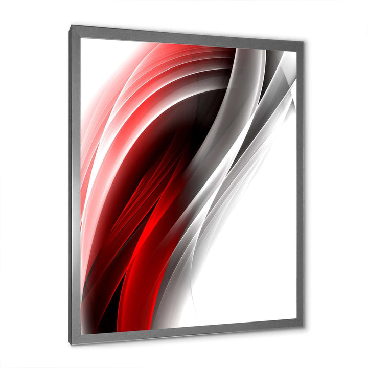 3D Pink Silver Vertical Lines Framed Print Matte White - 1.5" Width