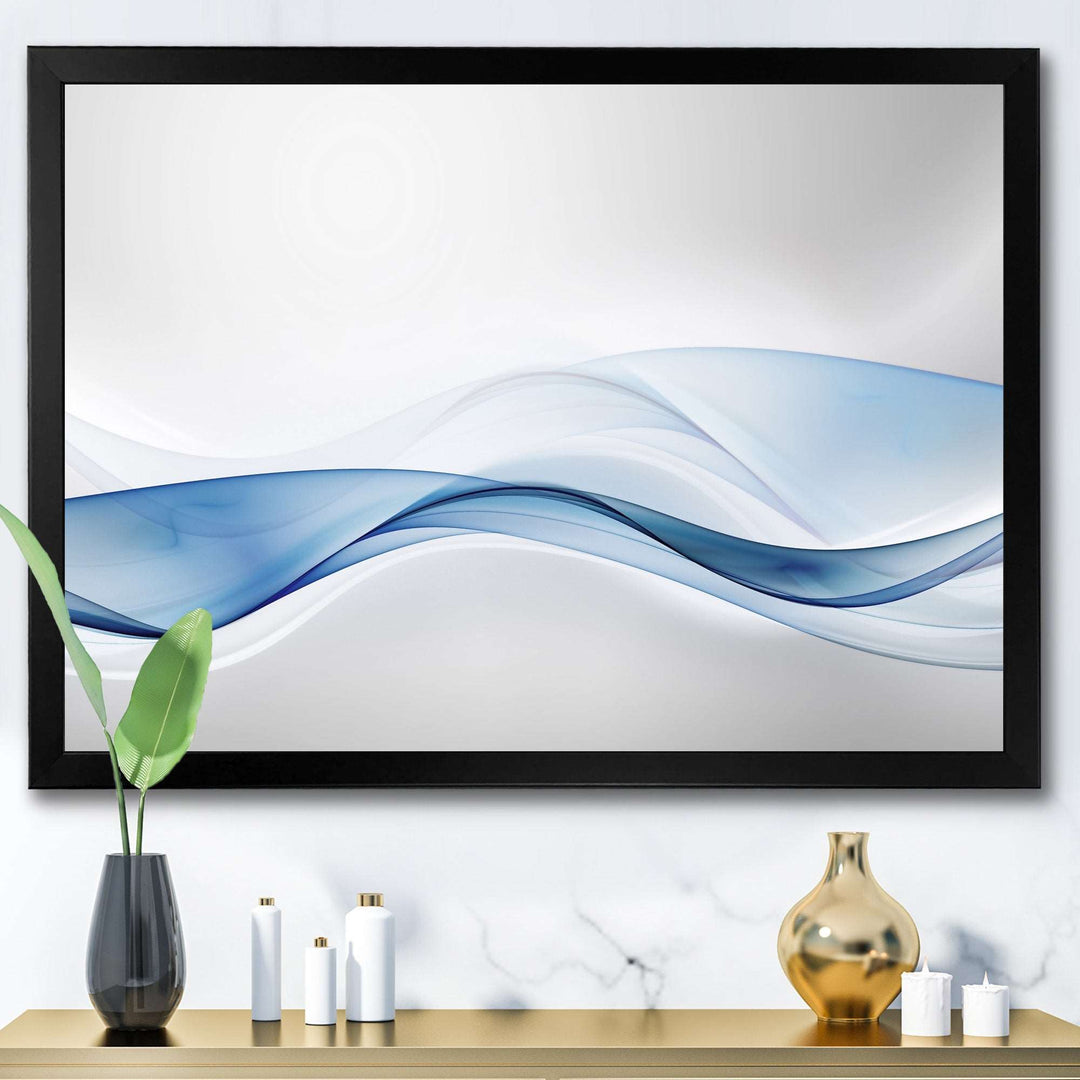 3D Wave of Water Splash Framed Print Vibrant Black - 1.5" Width