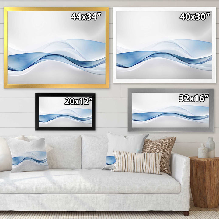 3D Wave of Water Splash Framed Print Matte White - 1.5" Width