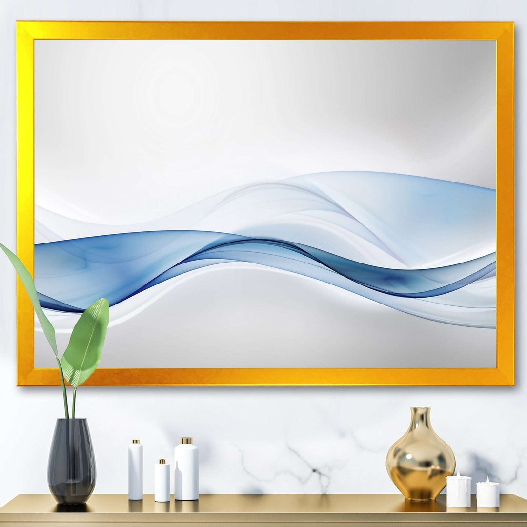 3D Wave of Water Splash Framed Print Vibrant Gold - 1.5" Width