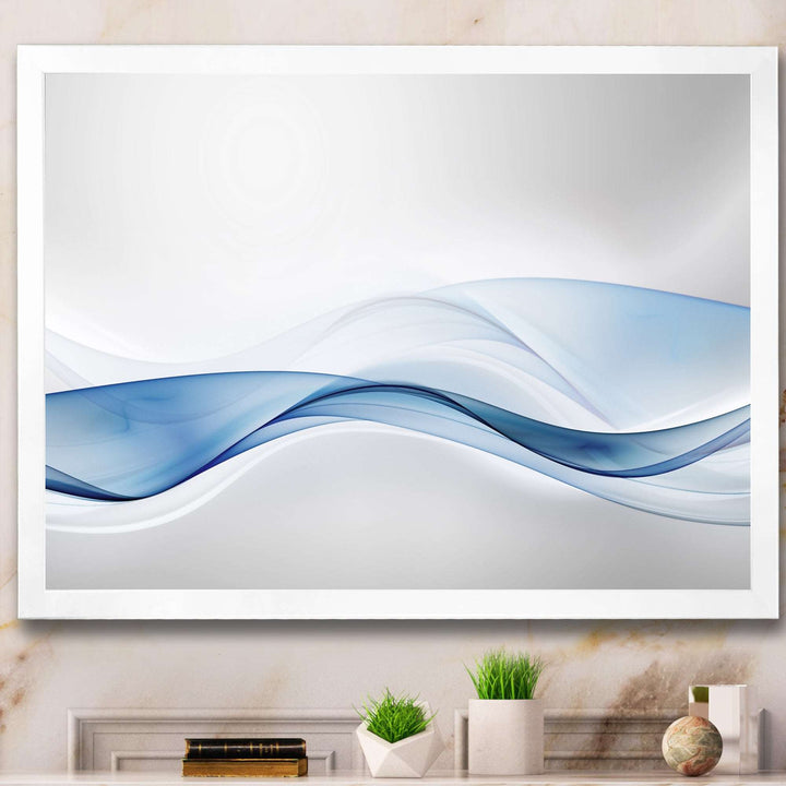 3D Wave of Water Splash Framed Print Matte White - 1.5" Width