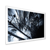 3D Abstract Art Black White Framed Print Matte White - 1.5" Width