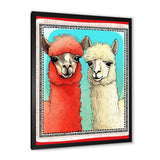 Stamp Retro Illustration Of Alpaca Portrait - Alpaca Home Decor Art