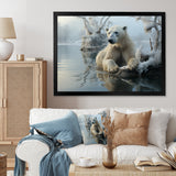 White Polar Bear Nature Photography - Bear Bedroom Wall Art