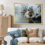 White Polar Bear Nature Photography - Bear Bedroom Wall Art