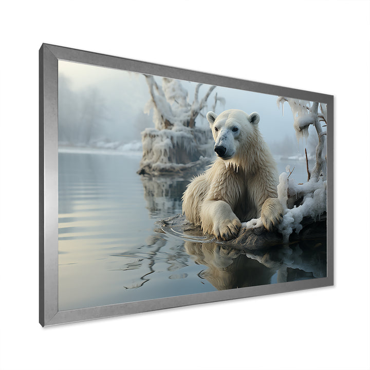 White Polar Bear Nature Photography - Bear Bedroom Wall Art