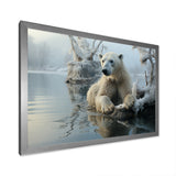 White Polar Bear Nature Photography - Bear Bedroom Wall Art