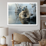 White Polar Bear Nature Photography - Bear Bedroom Wall Art