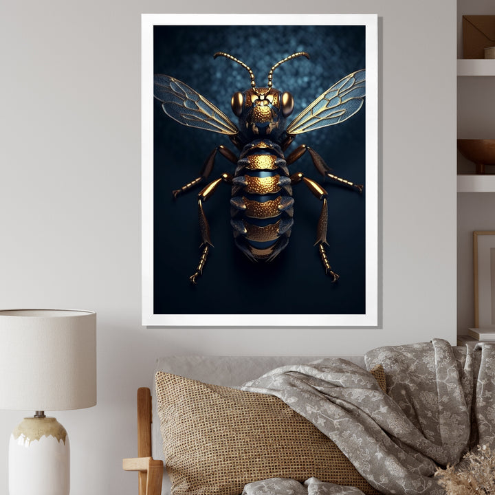 Mechanical Bumble Bee - Bee Canvas Wall Art