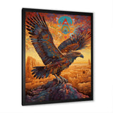 Majestic Mystical Eagle - Yellow Eagle Wall Art
