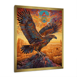 Majestic Mystical Eagle - Yellow Eagle Wall Art