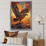 Majestic Mystical Eagle - Yellow Eagle Wall Art