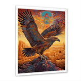 Majestic Mystical Eagle - Yellow Eagle Wall Art
