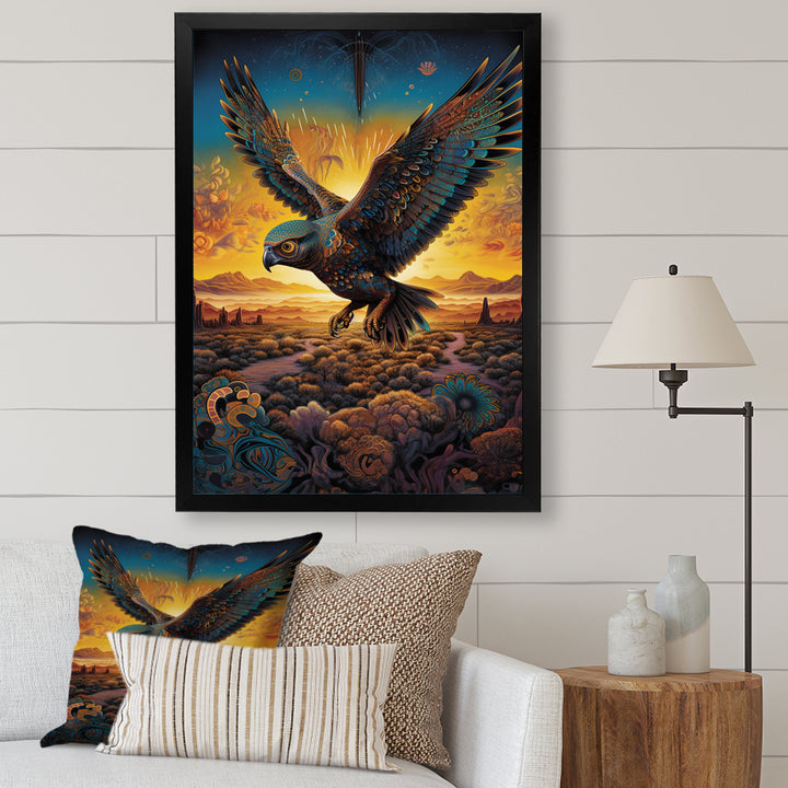 Majestic Arcane Eagle - Eagle Framed Canvas Art