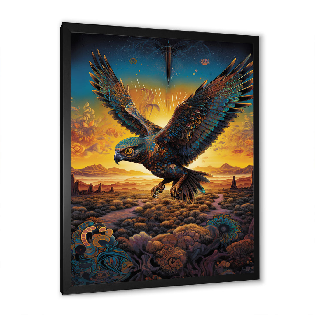 Majestic Arcane Eagle - Eagle Framed Canvas Art
