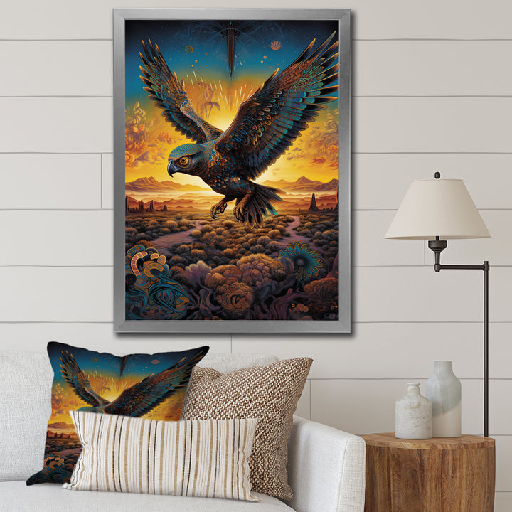 Majestic Arcane Eagle - Eagle Framed Canvas Art