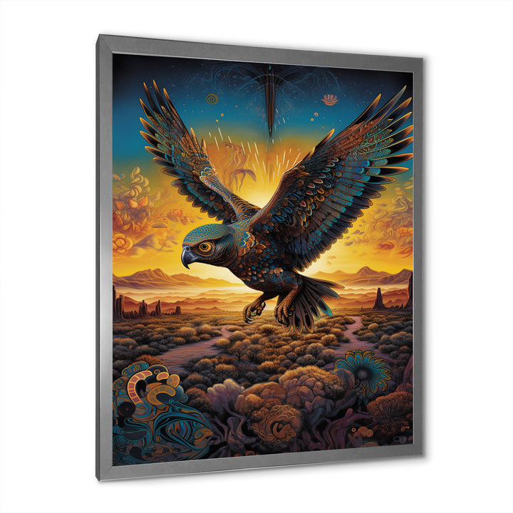 Majestic Arcane Eagle - Eagle Framed Canvas Art