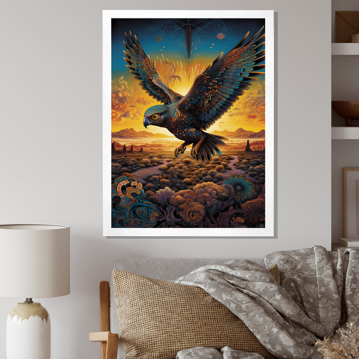Majestic Arcane Eagle - Eagle Framed Canvas Art
