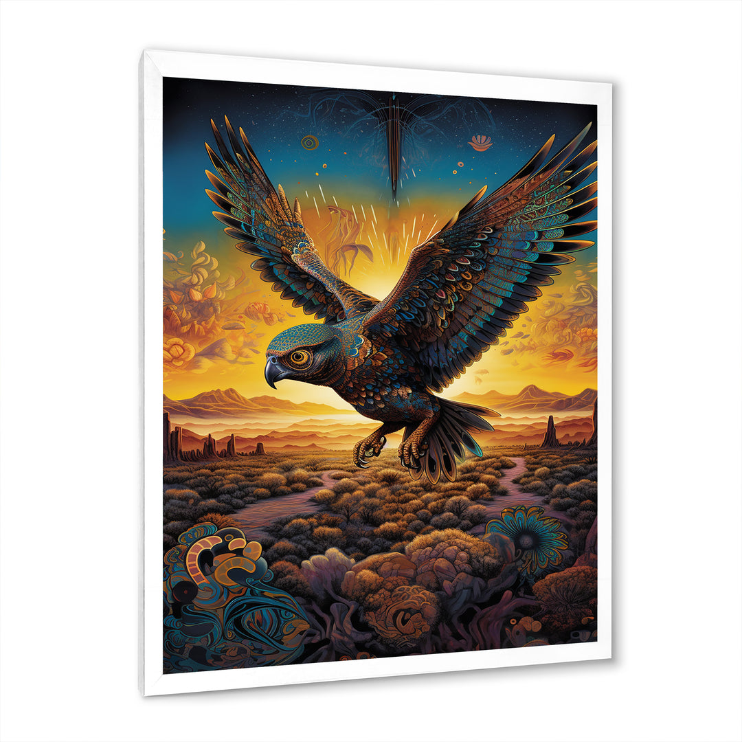 Majestic Arcane Eagle - Eagle Framed Canvas Art
