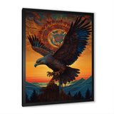 Majestic Mystical Eagle In Sunset Sky - Eagle Home Decor Art