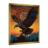 Majestic Mystical Eagle In Sunset Sky - Eagle Home Decor Art