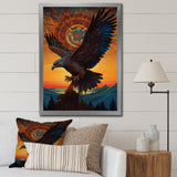 Majestic Mystical Eagle In Sunset Sky - Eagle Home Decor Art
