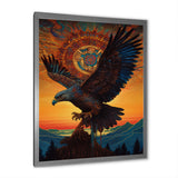 Majestic Mystical Eagle In Sunset Sky - Eagle Home Decor Art