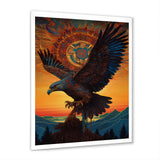 Majestic Mystical Eagle In Sunset Sky - Eagle Home Decor Art