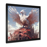 Majestic White Bird In The High Skies - Bird Framed Canvas Art