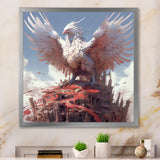 Majestic White Bird In The High Skies - Bird Framed Canvas Art
