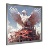 Majestic White Bird In The High Skies - Bird Framed Canvas Art
