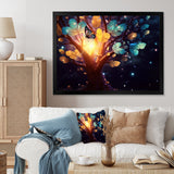 Ethereal Brown Butterfly On Magical Tree - Brown Butterfly Wall Art