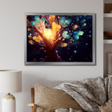 Ethereal Brown Butterfly On Magical Tree - Brown Butterfly Wall Art