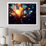 Ethereal Brown Butterfly On Magical Tree - Brown Butterfly Wall Art