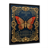 Retro Illustration Of Red Butterfly - Butterfly Wall Decor
