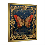 Retro Illustration Of Red Butterfly - Butterfly Wall Decor