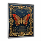 Retro Illustration Of Red Butterfly - Butterfly Wall Decor