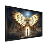 Majestic Butterfly Portal Of Light - Yellow Butterfly Wall Art