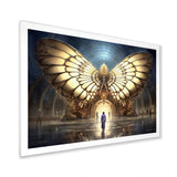 Majestic Butterfly Portal Of Light - Yellow Butterfly Wall Art